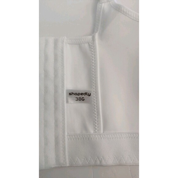 Shapedly Push Up Bra Size 38G White Back Smoothing Wide Band Longline And New - Picture 3 of 6